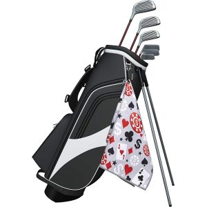 Highly Absorbent SGS Golf Microfiber Towel With Hanging Loop Included