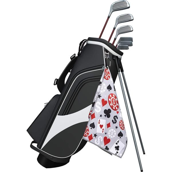 GRS Printed Microfiber Soft Golf Towel With Custom Logo Waffle Towel