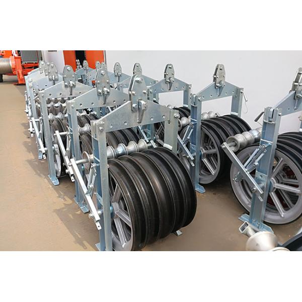 ISO Bundled Conductor Pulley With Grounding Wheels For Transmission Line