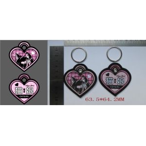 Double Side Custom Woven Keychain Polyester Personalised Key Holder