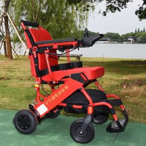 Aluminum 39.68Lb Lightweight Foldable Electric Wheelchair