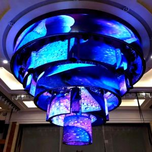 Thin P3mm IP20 Flexible LED Display Screen 1R1G1B Pixel Structure