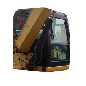 China Right Side CATERPILLAR Cab Glass White Digger Window Replacement on sale
