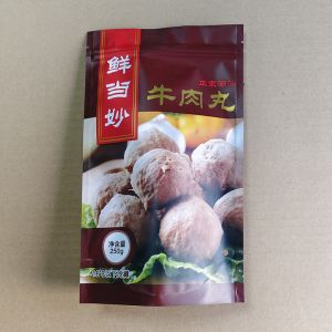 Quality Custom Stand Up Foil Meatball Pouches with Clear Front Resealable for Frozen Meals Food Service 500g 1kg Tailored Sizes Design for sale