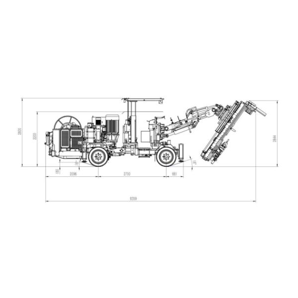 CYTC 70 Underground MID-Deep Hole Drilling Machine Low Profile Production Drill