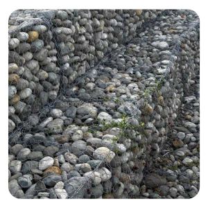 China Hexagonal Wire Mesh PVC Coated Gabion Box Protecting River Banks with Galvanized Gabion on sale