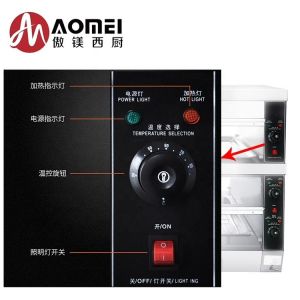 Electric Stainless Food Warming Showcase with 45kg Capacity and Adjustable