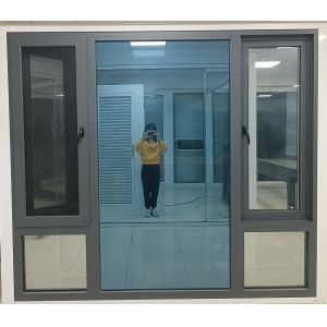 Customized Size Powder Coated Aluminum Swing Window with Multi-point Locking