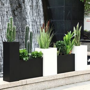 Stainless Steel Flowerpot with Easy Maintenance and Smooth Surface