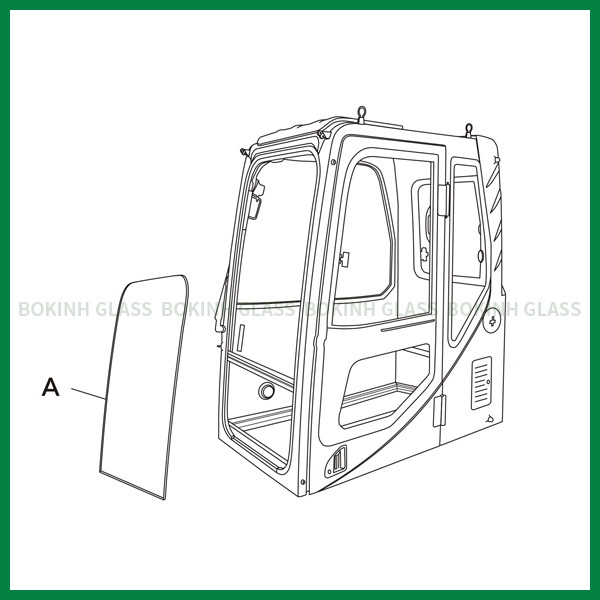 Buy BOKINH Custom Windshield Glass 5mm Thick Front Up Position A at wholesale prices