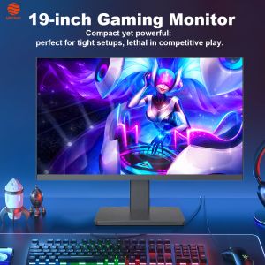 19” Gaming Monitor That Shines: QHD/UHD Resolution, IPS Panel & Lightning-Fast 180Hz Refresh Rate – Sleek Black Build, Space-Saving Design, Vibrant RGB Lighting, 99% sRGB Accuracy, HDMI/DisplayPort