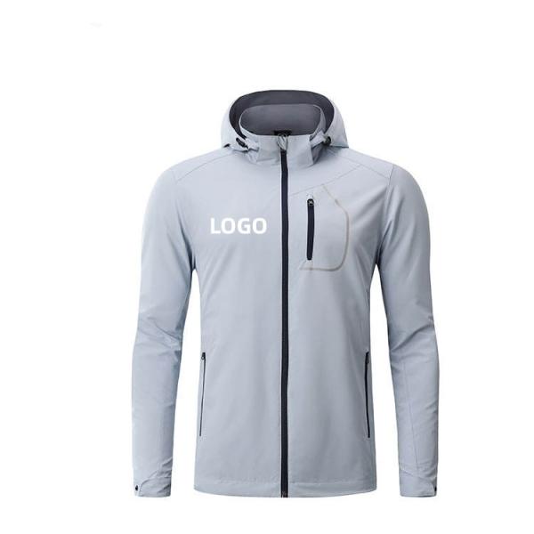 Buy Men Warm Autumn Down Jacket Long Sleeve Waterproof With Hoodies at wholesale prices
