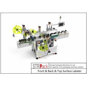 Front Back Top Surface Bottle Labeling Machine Servo system Driving