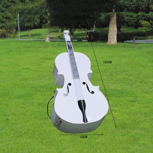 Iron Cello Musical Instrument Sculpture for Outdoor Garden Lawn Ornaments
