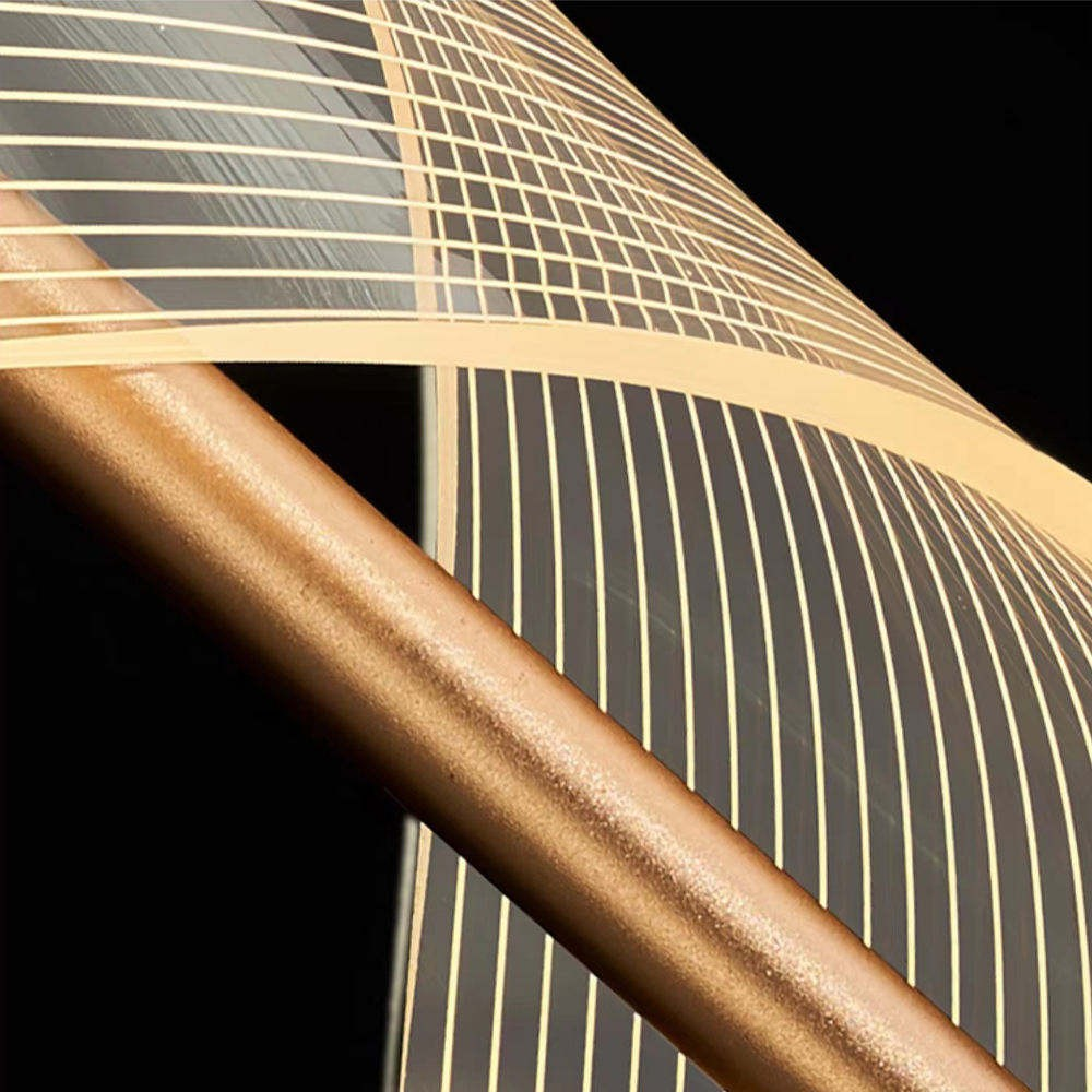 Modern Staircase Giant Spiral Chandeliers Hotel Rotating Chandelier Duplex Loft