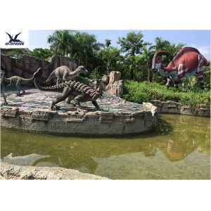 Animated Silicon Outdoor Dinosaur Statues Amusement Park Equipment