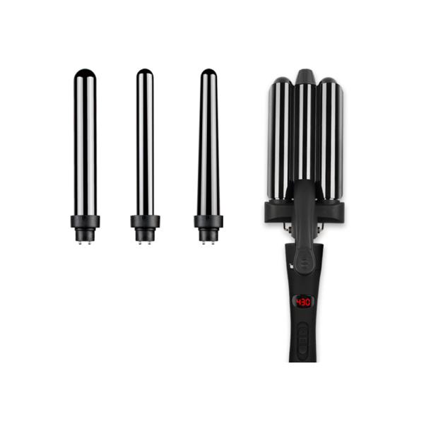 Buy Professional Interchangeable Hair Curler Wand Set With Ceramic Barrels at wholesale prices