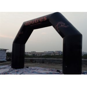 0.6mm Plato PVC Tarpaulin Sealed Inflatable Arches / Black Inflatable Archway