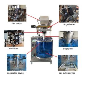 120mm Powder Pouch Packing Machine 304SS 200g Sachet Medical