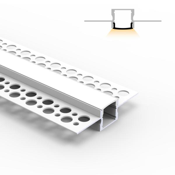 LED aluminum profile installation example showing recessed mounting