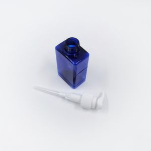 Bule Plastic Cosmetic Bottles With White Lotion Pump 180ml