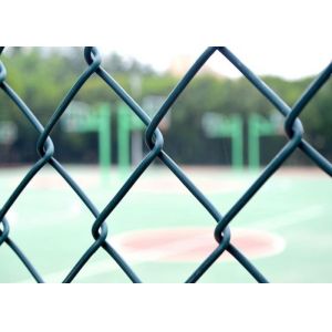 Black PVC Coated Chain Link Mesh Fence 1mm-7mm Wire Diameter Waterproof