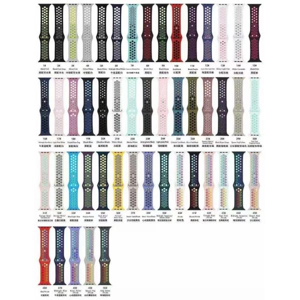 Buy Rubber Silicone Watch Strap For Iwatch Apple Adjustable 38/40mm 42/44mmSilicone Adjustable Watch Strap at wholesale prices