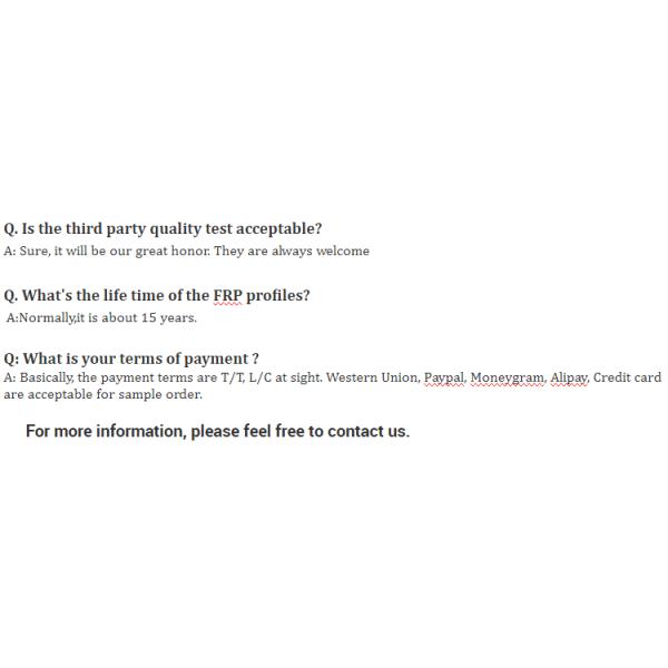 Pultrusion FRP Square Tube - High Strength lightweight Fiberglass Tube, Thermal Insulation GRP Profile