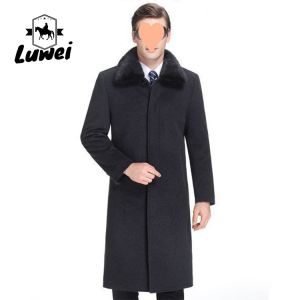 Autumn Winter Men Single Breasted Clothing Heavy Utility Cotton Slim Trench Coat