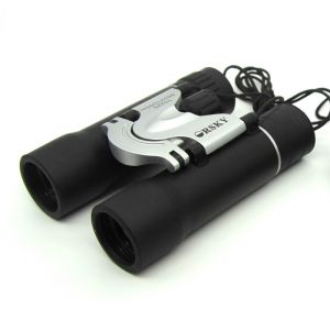 Black 8x Magnification Lightweight Travel Binoculars 25mm Objective Diameter