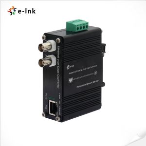 DIN-Rail Industrial 10/100Base-TX Ethernet over Coax Extender