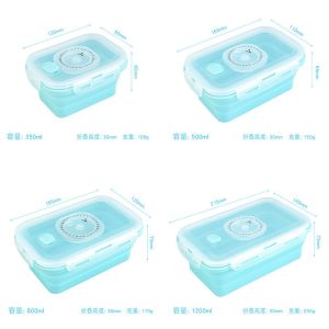 4Pcs Freezer Safe Collapsible Silicone Food Storage Container
