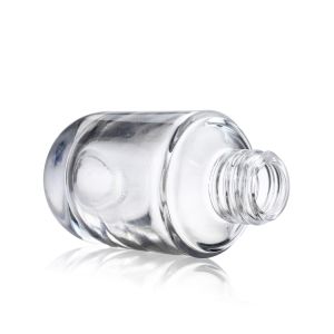 Clear Empty Glass Pump Bottle 30ml Liquid Foundation with Pump