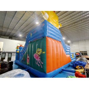 Automatic Move Inflatable Bounce House With Slide SpongeBob SquarePants