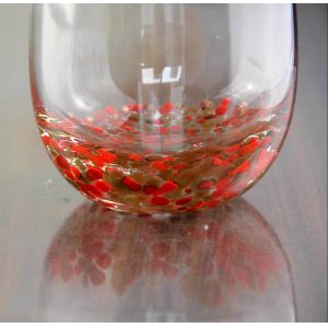 Gold Stone Bottom Glass SGS 300ml Handmade Whiskey Glass