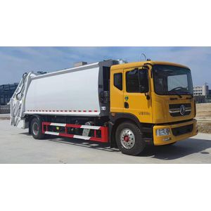 Self-handling compressive bin cleaning vehicle compactor garbage truck