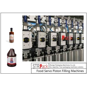 Lobe Pumps Automatic Liquid Filling Machine For Chunk Paste