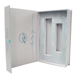 Book Style Oem Customize Print Cosmetic Paper Box With Logo Gold Stamping