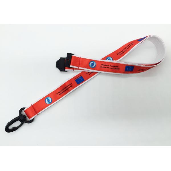 Buy Friendly Recycle 1cm Dye Sublimation Id Holder Lanyard , Customized Logo at wholesale prices