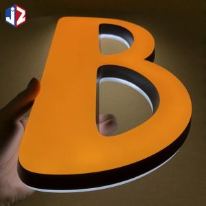 Backlit LED Acrylic Signage Smooth Line Commercial Advertising