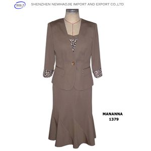 Quality Light brown ladies designer skirt suits for sale