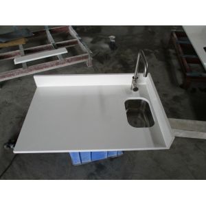 Durable Bathroom Vanity Tops Solid Surface White Quartz Bathroom Countertops