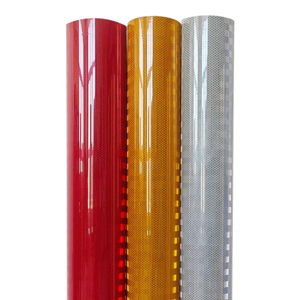 Buy Micro Prismatic Retro Metalized Gold Reflective Vinyl Film Self Adhesive at wholesale prices