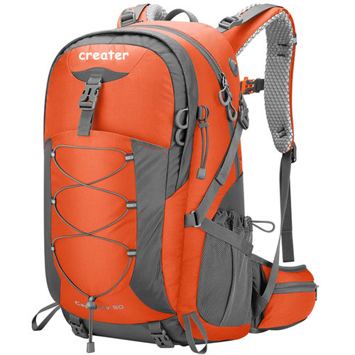 40L Ripstop Nylon Outdoor Waterproof Hiking Backpack With Rain Cover