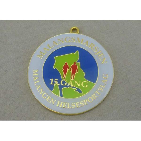 Buy Half Marathon Enamel Medal Brass , Die Stamped Fresh Soft Enamel Badge Medal at wholesale prices