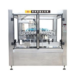 Wine Glass Bottle Rinser Machine , Rotary Bottle Cleaning Machine