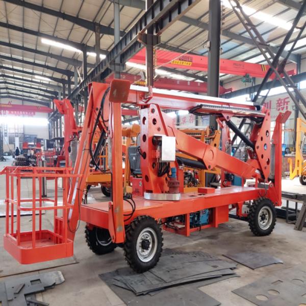 Buy Self Propelled Trailer Mounted Cherry Picker lift PLC Control System at wholesale prices