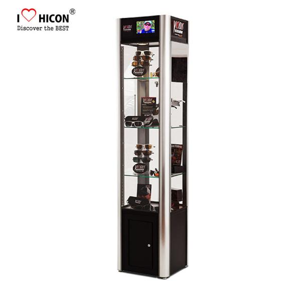 Buy Black Metal Sunglasses Display Case With LED Lighting at wholesale prices