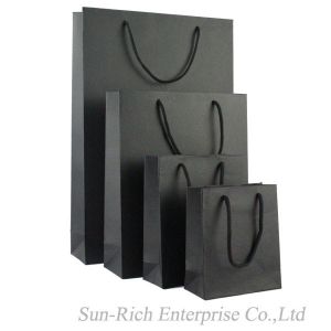 Wholesale Black paper bag gift bag Custom Logo available