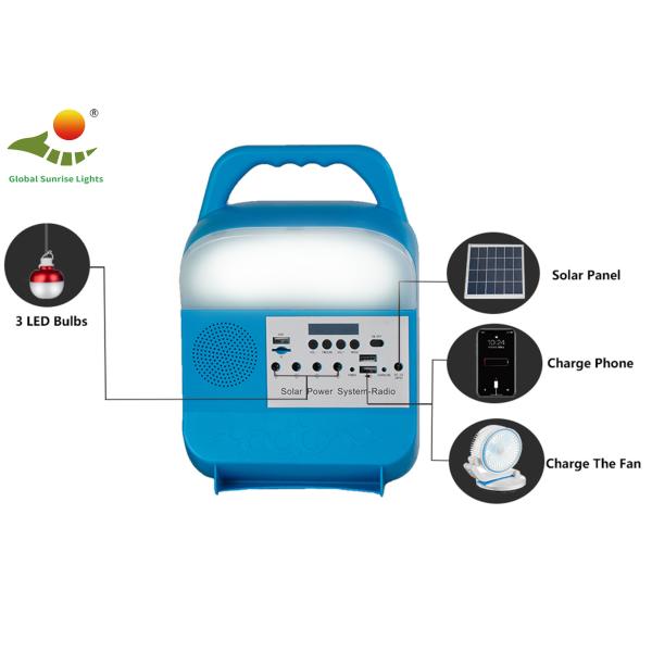 OEM Solar Powered Home Lighting System With Color 8000mAh Battery SRE-689